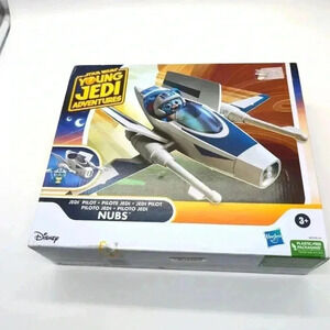 Young Jedi Adventures Jedi Pilot Nubs and Star Fighter New in damaged Box
